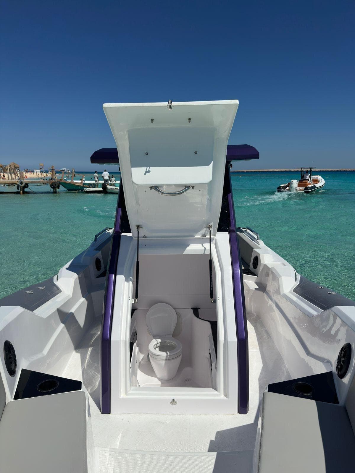 Snorkel boat in turquoise waters