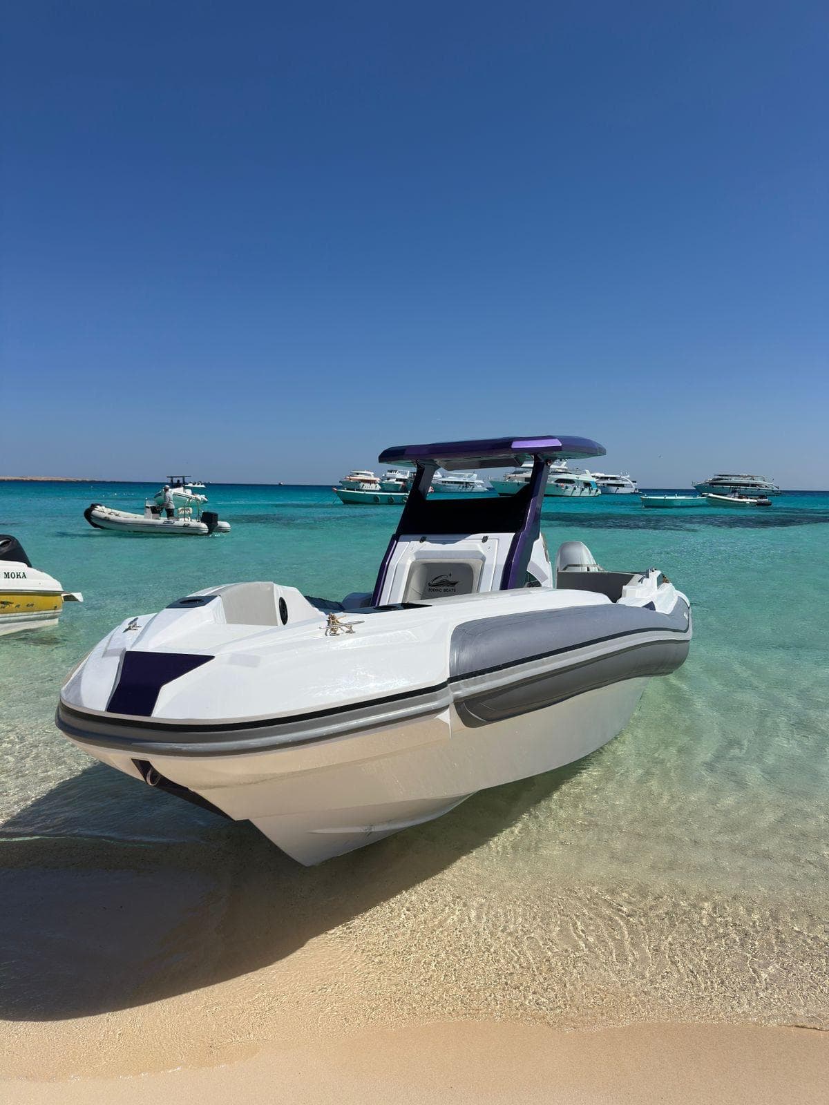 Speedboat on the Red Sea